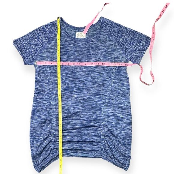 ATHLETA Women’s Caspian Blue Space Dye Fastest Track Short Sleeve Tee Size Large - Picture 5 of 5